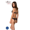 Комплект: бра, трусики с ажурным декором и открытым шагом Ursula Set black S/M — Passion || 