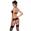Сексуальный комплект с поясом для чулок LOVELIA SET black L/XL - Passion || 