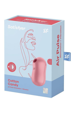 Вакуумный стимулятор с вибрацией Satisfyer Cotton Candy Light Red || 