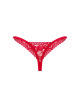 Кружевные стринги Obsessive Lacelove thong M/L Red, низкая посадка || 