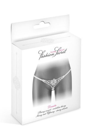 Трусики-стринги с доступом Fashion Secret DANUTA White || 