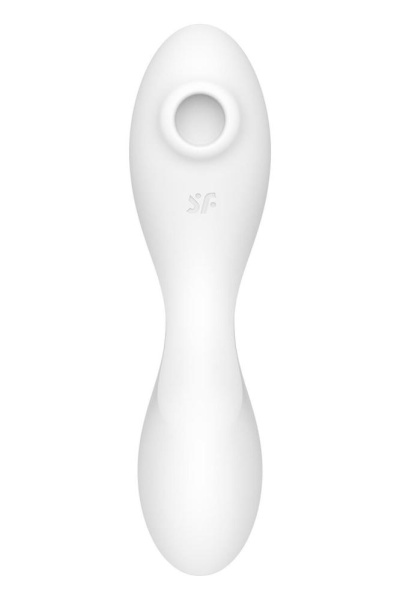Вакуумный смарт-стимулятор с вибрацией Satisfyer Curvy Trinity 5 (White), управление со смартфона