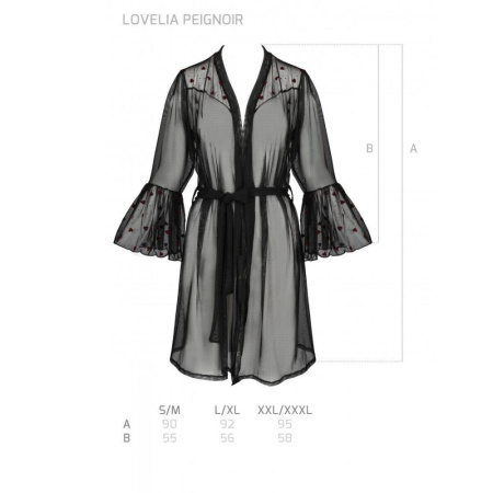 Воздушный пеньюар LOVELIA PEIGNOIR black S/M - Passion || 