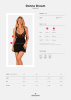 Сорочка бэби-долл с кружевом на груди Obsessive Donna Dream babydoll XS/S Black, стринги || 