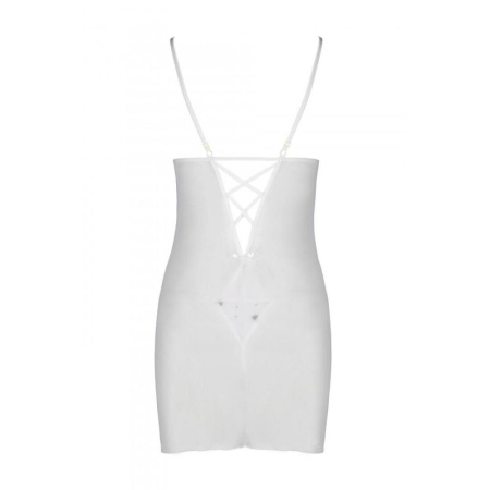 Сорочка с вырезами на груди + стринги LOVELIA CHEMISE white L/XL - Passion || 