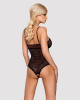 Кружевное боди с доступом 818-TED-1 teddy XS/S, черное || 