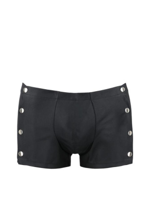 Мужские кожаные боксеры с заклепками Passion 048 Short David S/M Black || 