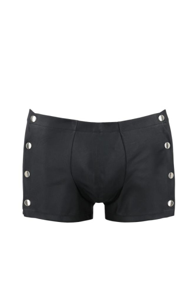 Мужские кожаные боксеры с заклепками Passion 048 Short David S/M Black