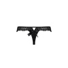 Кружевные трусики-танга с атласным бантиком Naja Thong black S/M - Passion || 