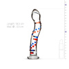 Стеклянный дилдо с изгибами и рисунком Gildo Glass Dildo No. 3 || 