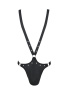 Мужское боди с люверсами Passion 028 Harry S/M Black, экокожа, на лямках || 