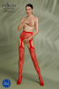 Эротические колготки-бодистокинг Passion ECO S001 red, с доступом, декор бабочки, подвязки || 