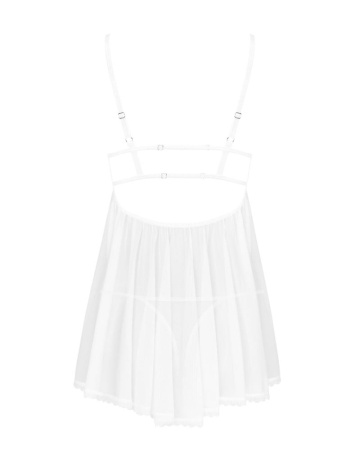 Пеньюар и трусики Obsessive Heavenlly babydoll & thong XS/S || 