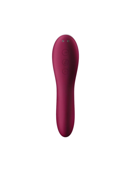 Вакуумный стимулятор с вибрацией Satisfyer Dual Crush Wine Red