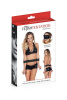 Фиксатор для талии и рук Fetish Tentation Waist and Wrist Straps с маской на глаза || 
