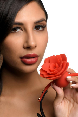 Кляп Master Series Blossom Silicone Rose Gag - Red || 