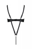 Боди из экокожи Passion Celine Body 4XL/5XL black, с доступом, открытый || 