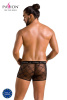 Мужские прозрачные боксеры Passion 032 Short James XXL/XXXL Black, сетка || 