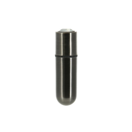 Вибропуля PowerBullet First-Class Bullet 2.5″ with Key Chain Pouch, Gun Metal, 9 режимов вибрации