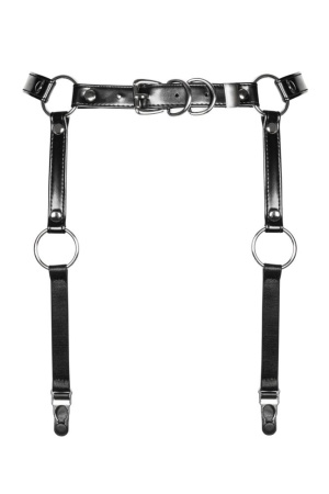 Гартеры Obsessive A741 garter belt black O/S, искусственная кожа || 