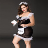 Костюм горничной JSY «Послушная Эльма» Plus Size Black, платье, передник, головной убор горничной || 