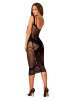 Полупрозрачное платье миди Obsessive D609 dress S/M/L, black || 