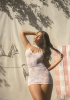 Ажурное платье-сетка Leg Avenue Lace mini dress with cut-outs White, one size || 