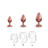 Металлическая анальная пробка с украшением в виде кристалла Dorcel - Diamond Plug Rose Gold S || 