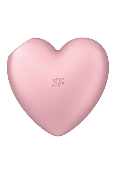 Вакуумный стимулятор-сердечко с вибрацией Satisfyer Cutie Heart Light Red