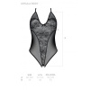 Боди с ажурным декором и открытым шагом Ursula Body black S/M — Passion || 
