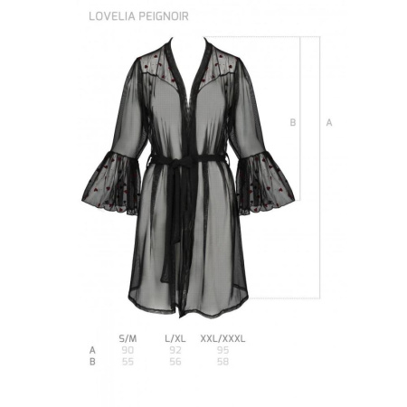 Воздушный пеньюар LOVELIA PEIGNOIR black XXL/XXXL - Passion || 