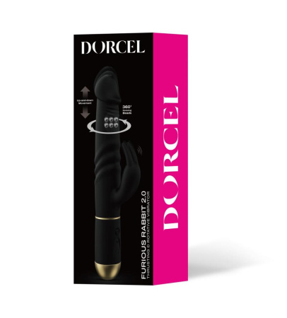 Вибратор Dorcel Furious Rabbit 2.0 с возвратно-поступательными движениями головки, перезаряжаемый || 