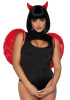 Крылья дьяволицы Leg Avenue devil wings Red, настоящие перья || 