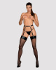 Гартеры Obsessive A741 garter belt black O/S, искусственная кожа || 