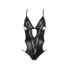 Боди с имитацией кожи и стрепами ASUNA BODY black S/M Passion || 
