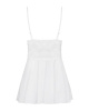 Сатиновый пеньюар с кружевом Obsessive 810-BAB-2 babydoll & thong S/M, белый, пеньюар, танга || 