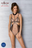 Боди с открытой грудью Passion DOMINICA BODY XXL/XXXL beige, воротник-чокер, корсет || 