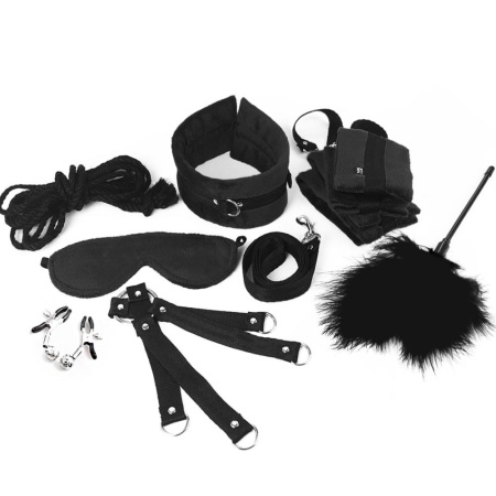 Набор БДСМ Art of Sex - Soft Touch BDSM Set, 9 предметов, Черный || 