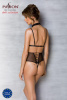 Боди с открытой грудью Passion DOMINICA BODY L/XL beige, воротник-чокер, корсет || 