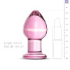 Розовая анальная пробка из стекла Gildo Pink Glass Buttplug No. 27 || 