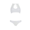 Комплект: бра, трусики с ажурным декором и открытым шагом Ursula Set white L/XL — Passion || 