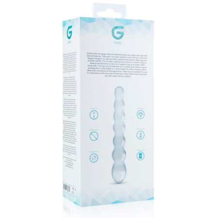 Стеклянный дилдо в виде бусин Gildo Glass Dildo No. 19 || 