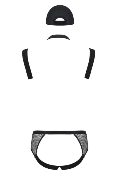Комплект эротического мужского белья Passion 038 Set John L/XL Black, боди, кепка