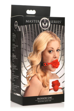 Кляп Master Series Blossom Silicone Rose Gag - Red || 