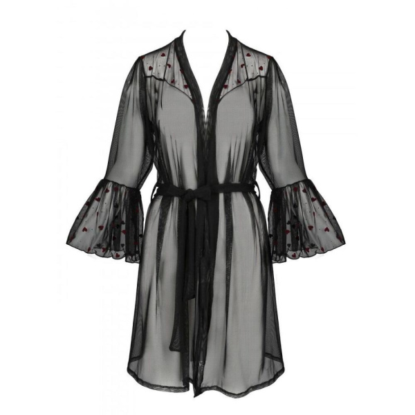 Воздушный пеньюар LOVELIA PEIGNOIR black L/XL - Passion