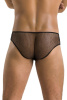 Мужские трусы со шнуровкой Passion 035 Slip Richard XXL/XXXL Black, экокожа, сетка || 