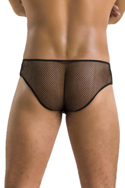 Мужские трусы со шнуровкой Passion 035 Slip Richard XXL/XXXL Black, экокожа, сетка
