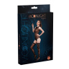 Комплект: боди и чулки Moonlight Model 15 XS-L Black, с цветочным вертикальным рисунком || 