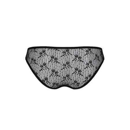 Трусики-слипы с кружевной сеточкой Dina Thong black L/XL - Passion || 