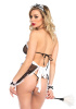 Leg Avenue Roleplay Seductive French Maid OS White/Black || 